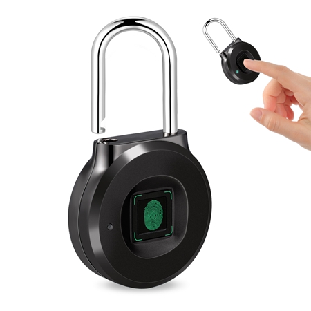 <b>Uervoton Fingerprint Padlock, Black</b>